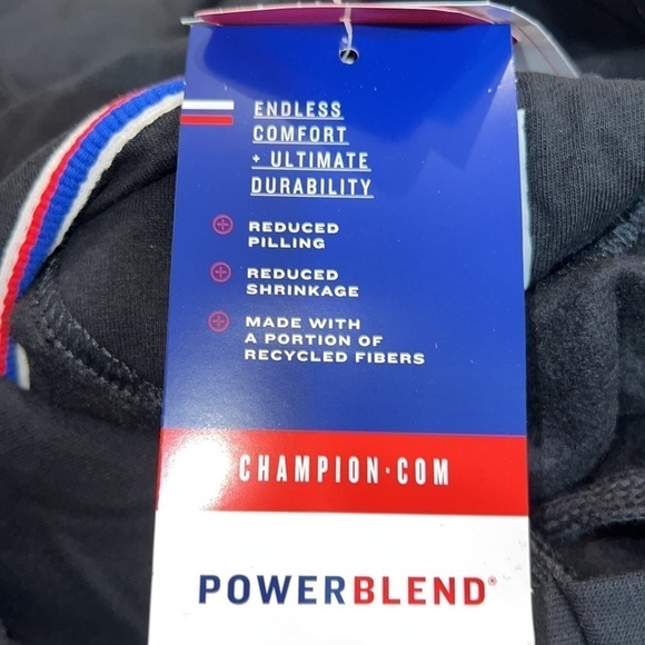 Champion - Powerblend Relaxed Women Black Hooded sweatshirt size Medium - Picture 8 of 12